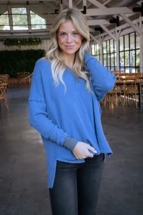 Travis Polo Top, Dutch Blue | Free People