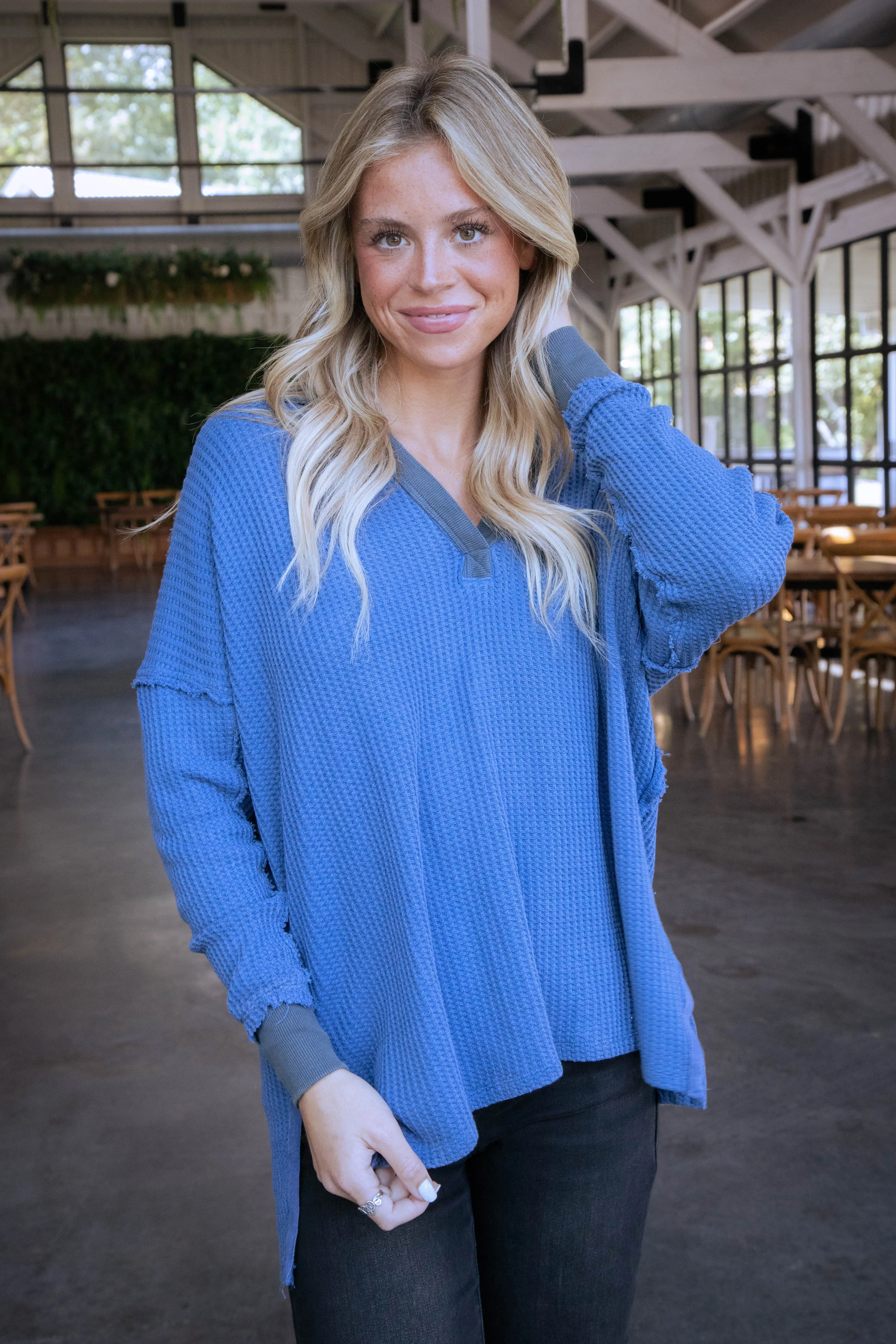 Travis Polo Top, Dutch Blue | Free People