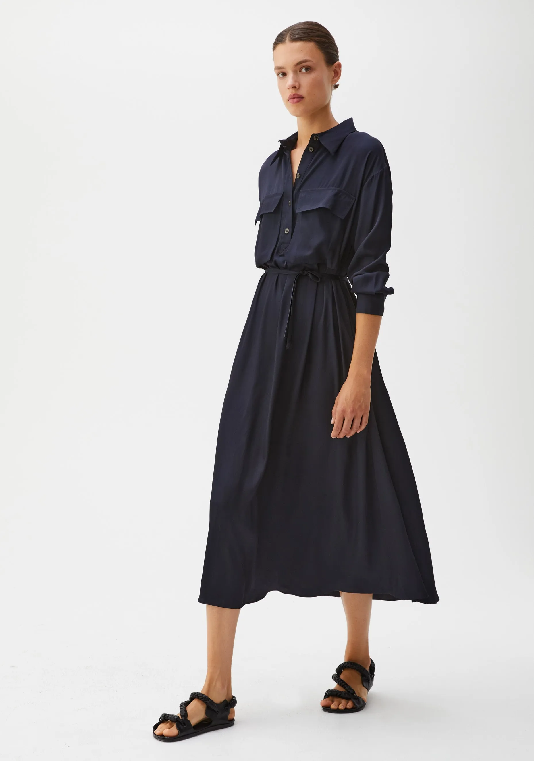 Ursula Shirt Dress_Navy