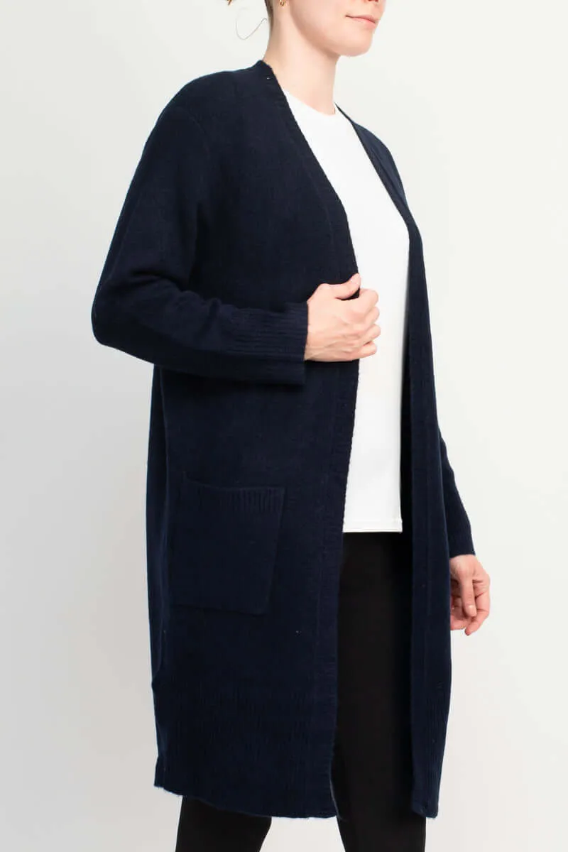 Velvet Heart Open Front Long Sleeve Ribbed Cuffs and Hem Knit Jacket with Pockets