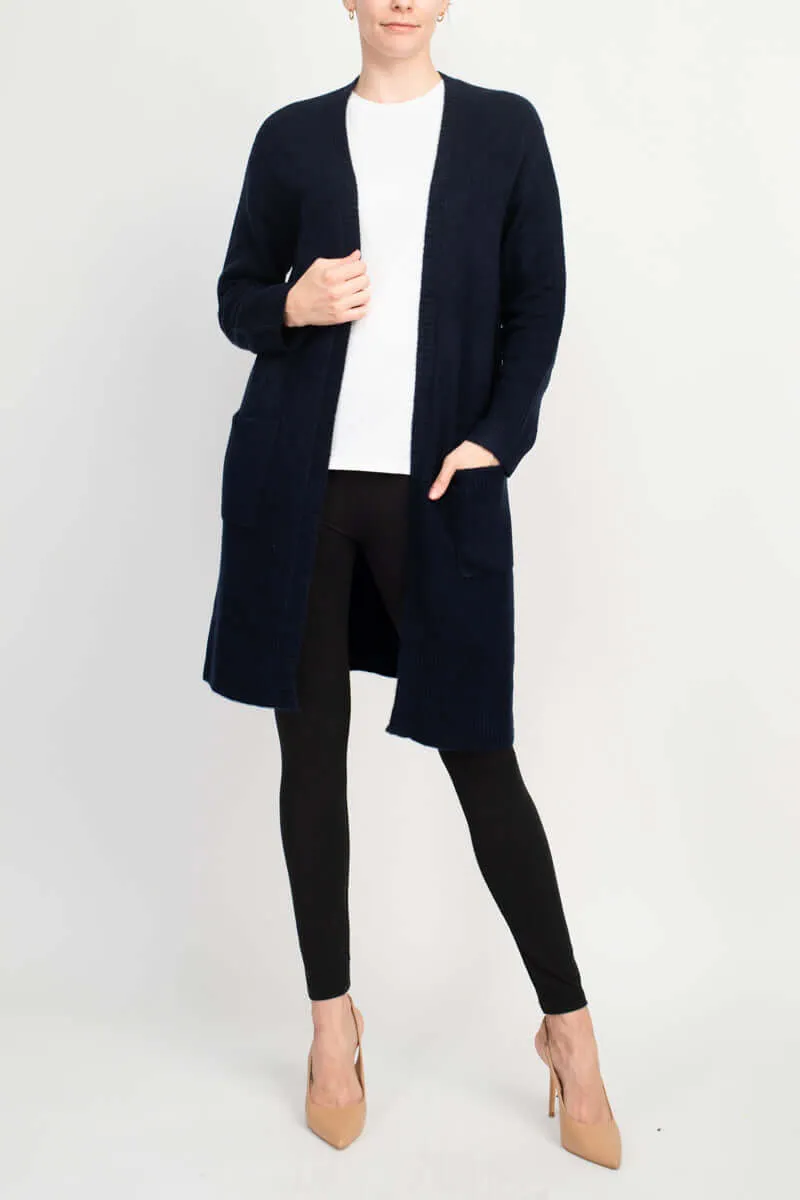 Velvet Heart Open Front Long Sleeve Ribbed Cuffs and Hem Knit Jacket with Pockets