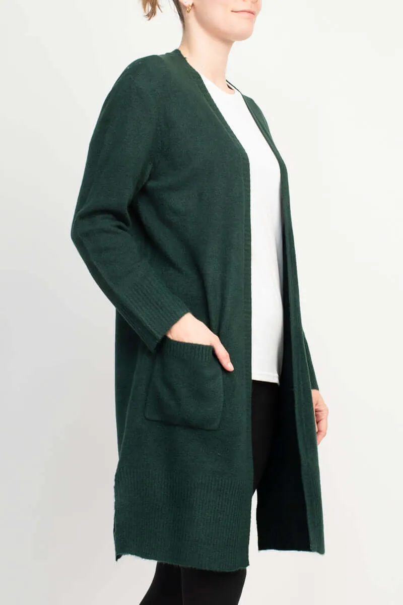 Velvet Heart Open Front Long Sleeve Ribbed Cuffs and Hem Knit Jacket with Pockets