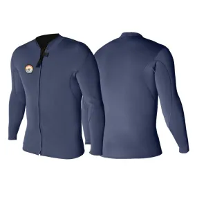 VISSLA 2MM SOLID SETS FRONT ZIP JACKET - NIGHT