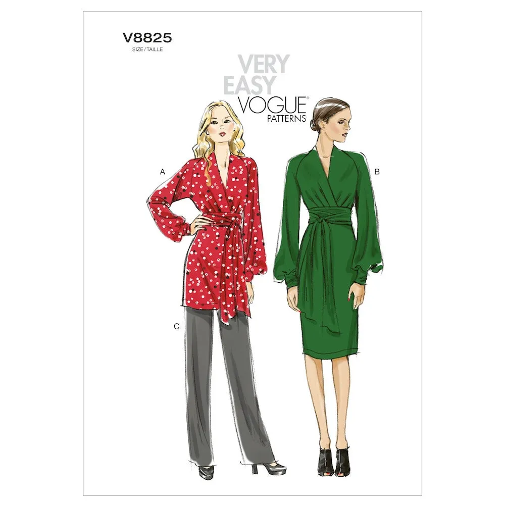 Vogue Pattern V8825 Misses' Tunic, Dress And Pants