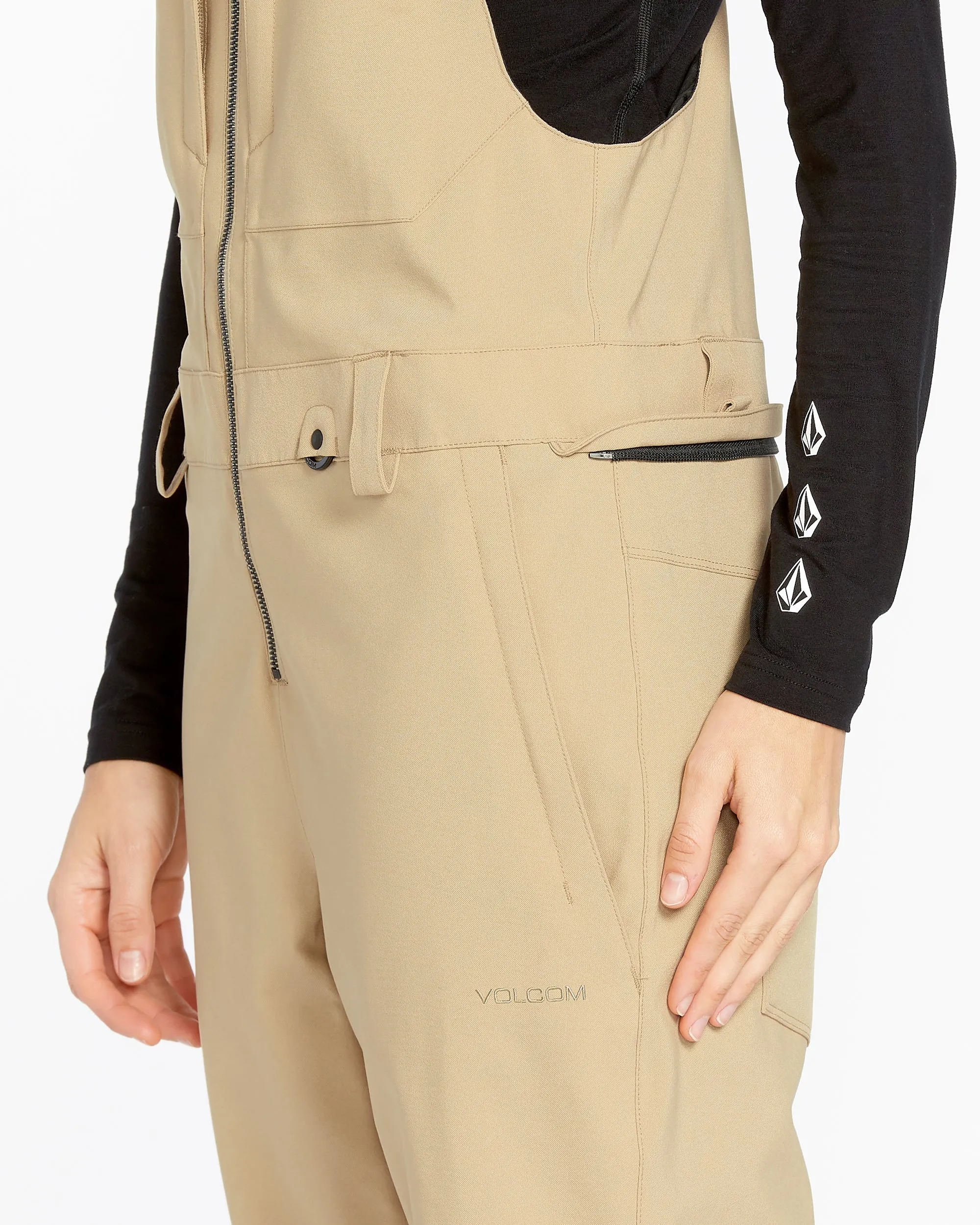 Womens Swift Bib Overalls - Sand