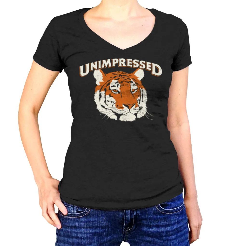 Women's Unimpressed Tiger Vneck T-Shirt