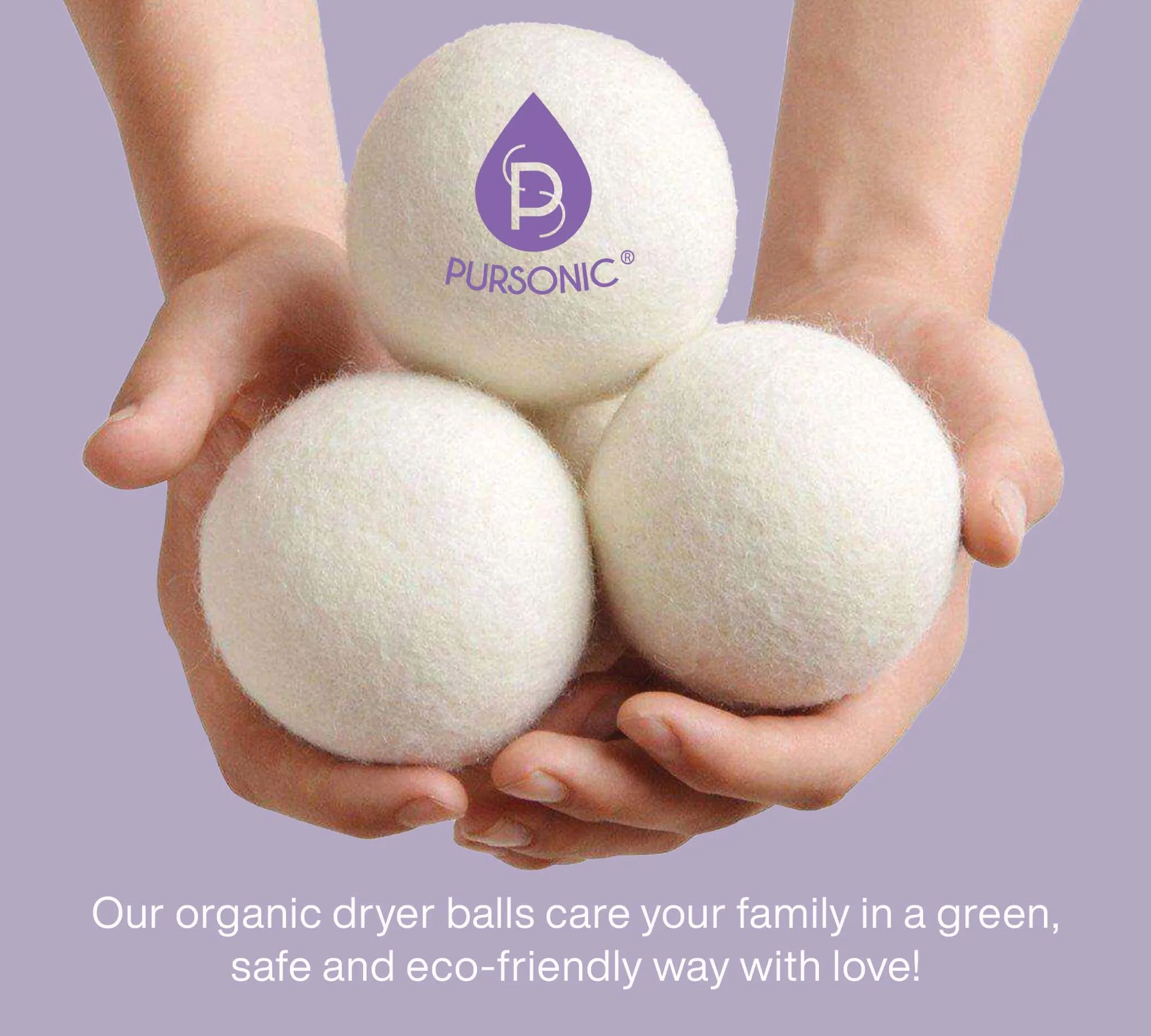 Wool Dryer Balls Bundle - Reusable Laundry Balls Made from Pure New Zealand Wool - Includes Lavender & Peppermint Oils