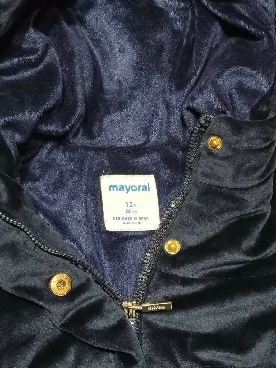 Za Closet Outlet Velvet Mayoral Baby Jacket 1 Year